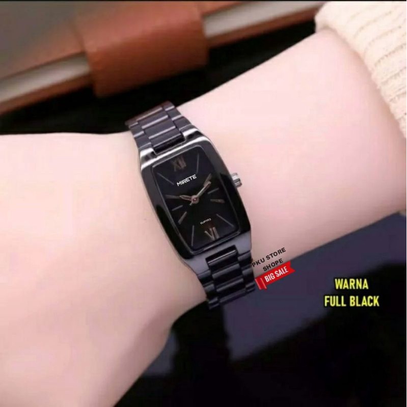 PROMO ! JAM TANGAN WANITA MIRETE ORIGINAL_JAM TANGAN TAHAN AIR_JAM TANGAN ANTI AIR_JAM TANGAN SEGI EMPAT_COD