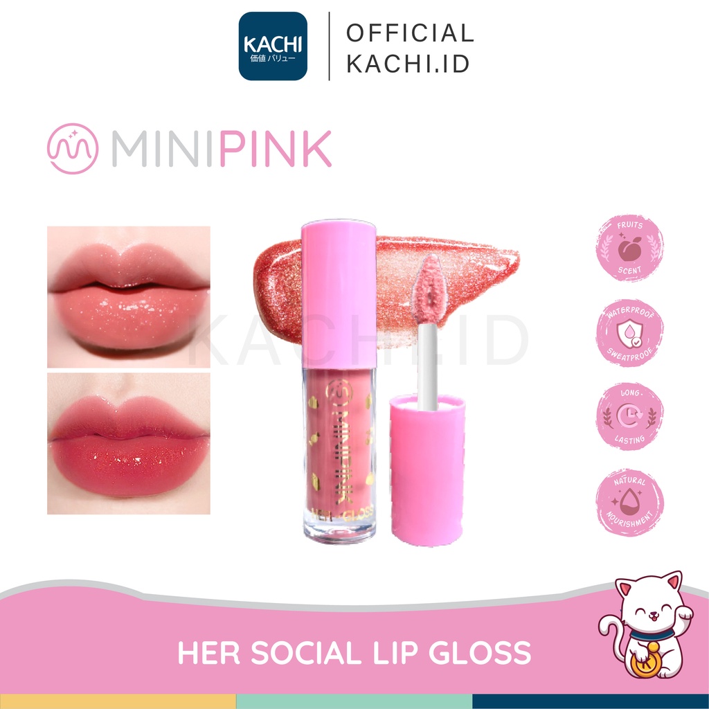 KACHI - SHE LOVES Candies Fresh Gum Soft Matte Lip Stick Set Lipstik Permen Lucu Original Sheloves Minipink SL010