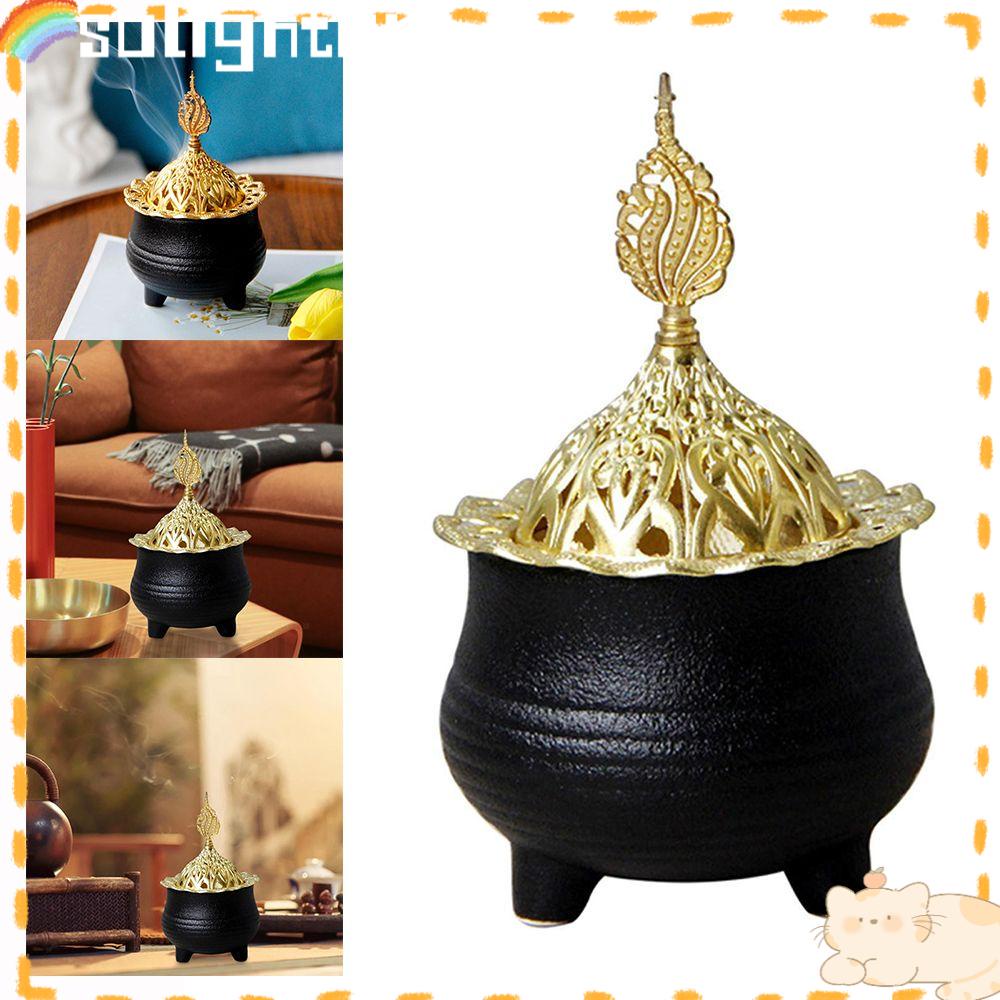 Solighter Incense Burner Unik Dekorasi Rumah Keramik Tungku Aromaterapi