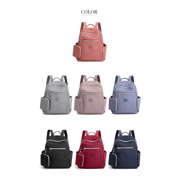 Tas Ransel Wanita Backpack Punggung Tas Sekolah Kuliah Anti Air CF16