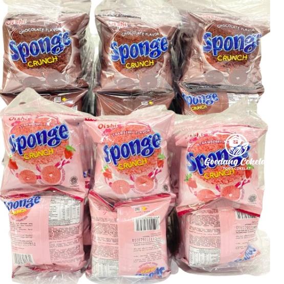 

kodeM2y2X Oishi Sponge Crunch Coklat Strawberry 1 Pack 20 pcs x 9 gr