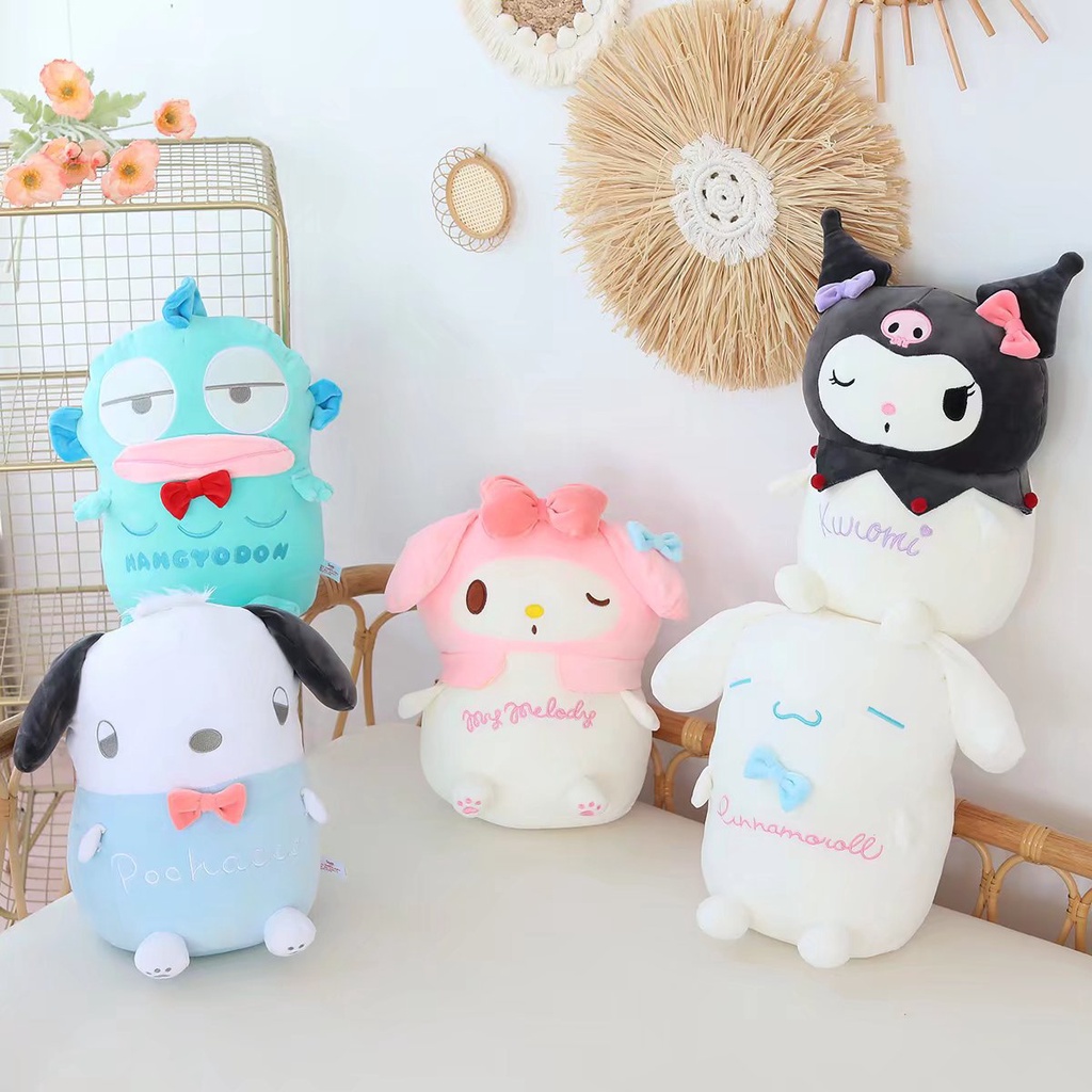 BONEKA CINNAMOROLL MELODY HANGYODON KUROMI POCHACCO DOG HELLO KITTY POMPOMPURIN PURIN IMPOR LUCU