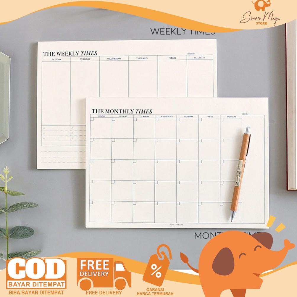 

Promo - The Times Weekly Monthly Planner Memopad / Buku Agenda Mingguan Jadwal Lucu Unik Murah Best Seller!!