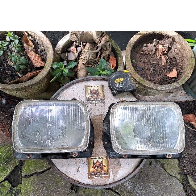 headlamp kotak h4 hella germany ORIGINAL head lamp hella germany lampu depan hella germany reflektor