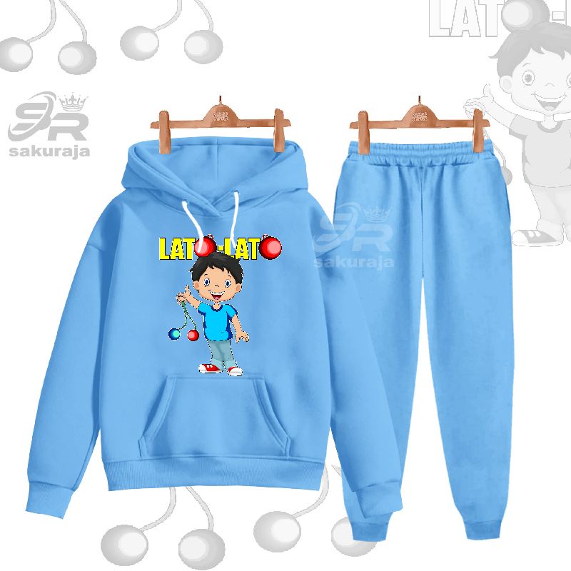 setelan sweater hoodie anak gambar Lato lato/umur 3-16 tahun bisa COD