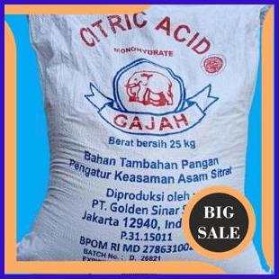 

accessories citric acid monohydrate (citrun) cap gajah 1 zak (25 kg) 2774N23