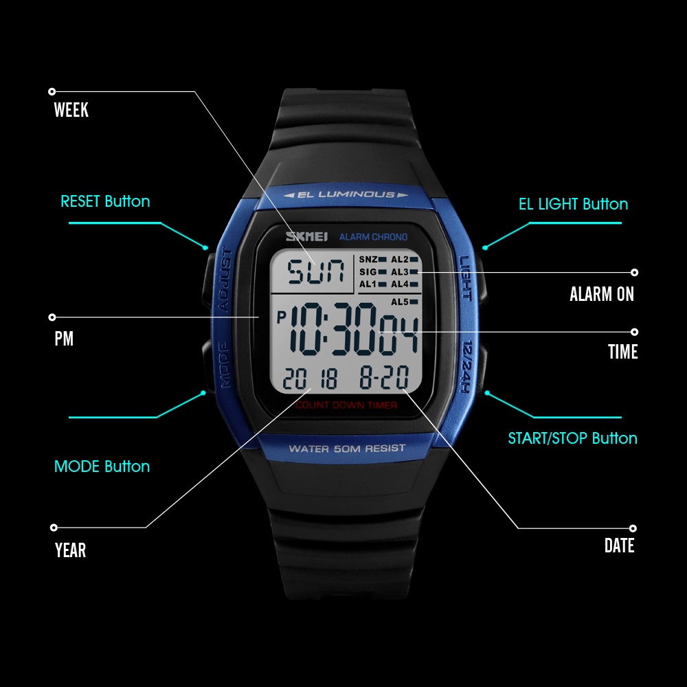 SKMEI Jam Tangan Digital Pria - 1278