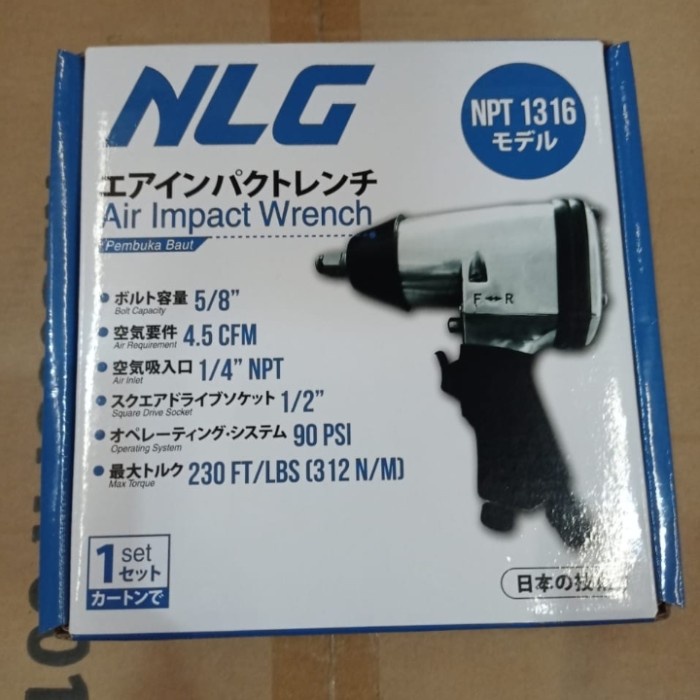 Udara Air Impact Wrench 1/2 Inch Nlg Alat Buka Baut Roda Kompresor Angin