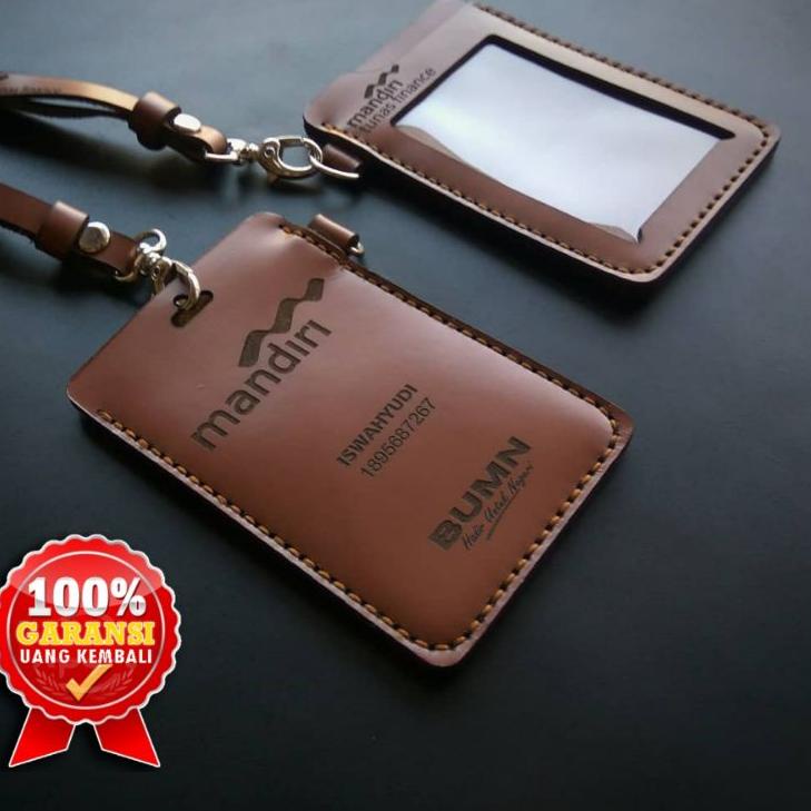 

한국 LANYARD MANDIRI / NAME TAG KULIT ASLI / CARD HOLDER KULIT ASLI BANK MANDIRI Big Sale
