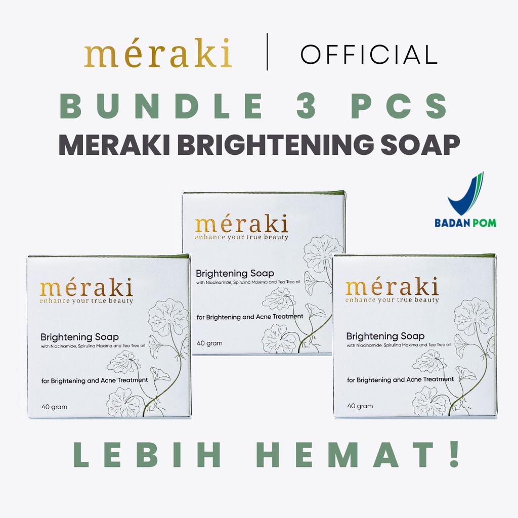 [BELI 3 PCS LEBIH HEMAT] Meraki Skincare - Bundling 3 Pcs Brightening & Acne Treatment Soap