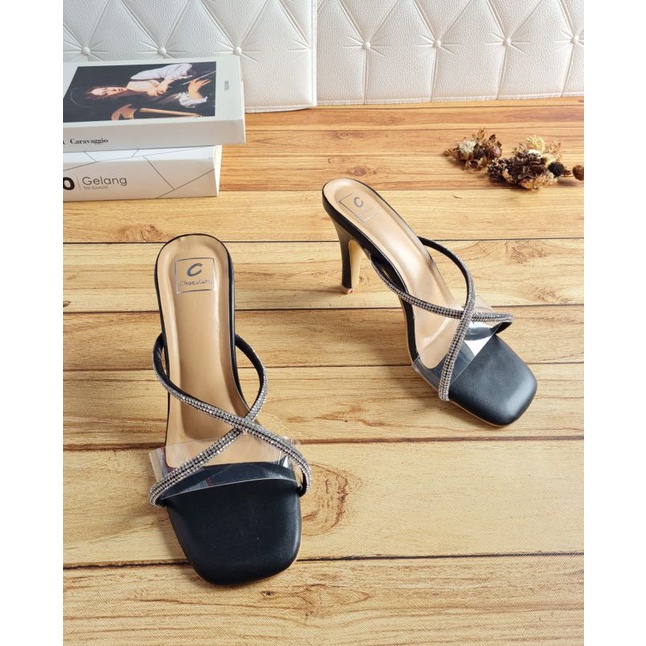 ABBUSHOES RY 26 sendak hak tinggi jeli import mika 9cm