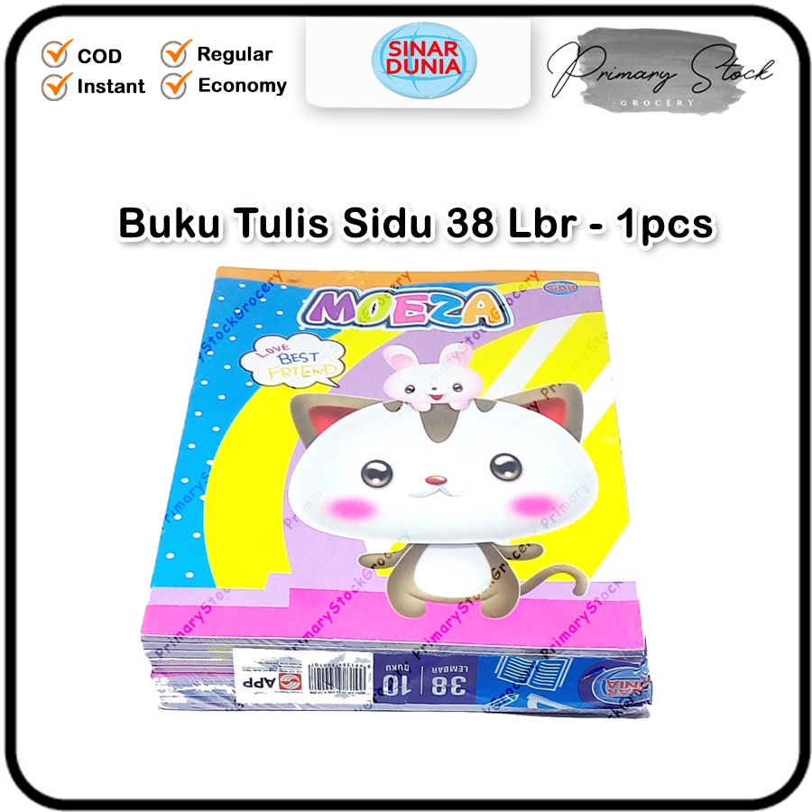 

Buku Tulis Sidu 38 Lembar SATUAN Sinar Dunia Per 1 Pcs