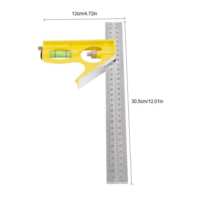 Penggaris Siku Tukang Multifungsi Waterpas 30cm Square Mistar bagus-murah99 Berkualitas