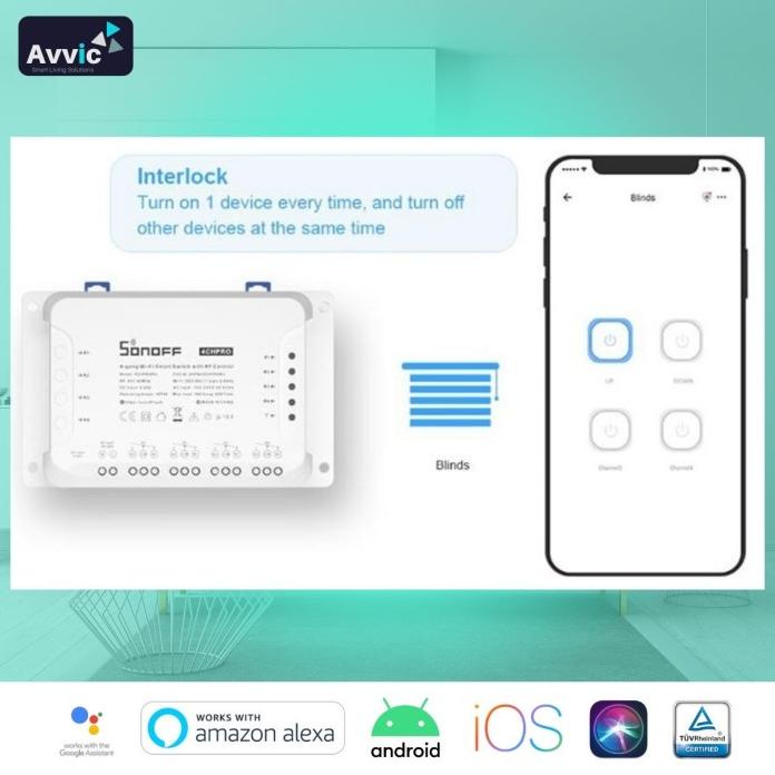 Sonoff 4Ch R3 4Gang/Channel -Wifi Smart Switch -Saklar Pintar Iot Terlariss 