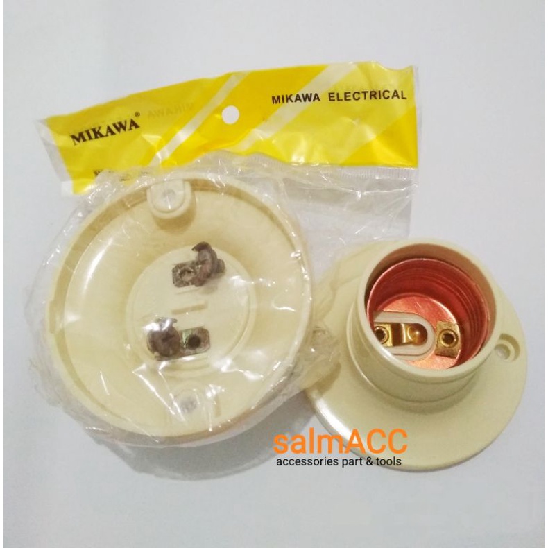 Fitting Dudukan/Rumah Lampu Plafon Bulat E27 - MIKAWA