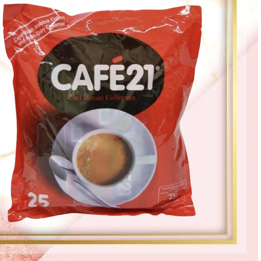Cafe 21/Kopi 21 Instant Coffee Mix No Sugar Added 2in1