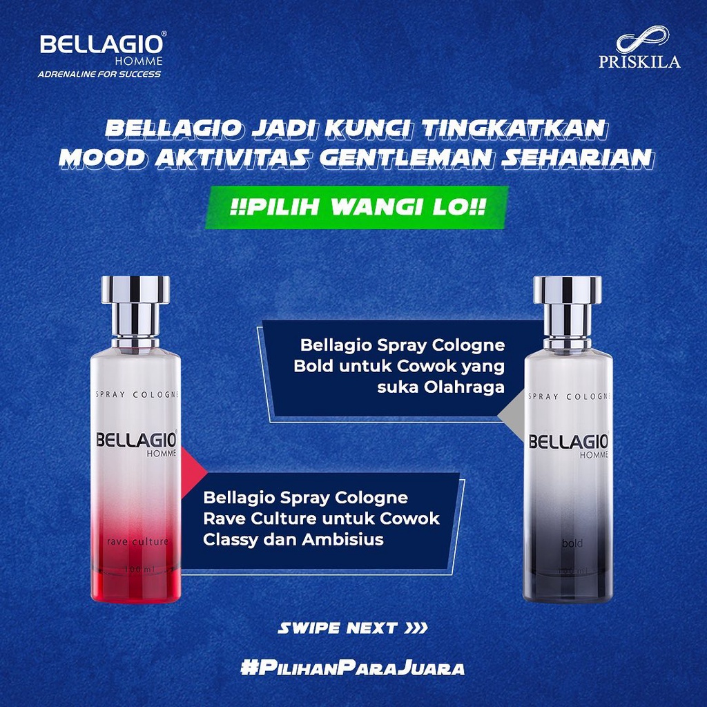BELLAGIO SPRAY COLOGNE MEN PARFUM - 100 ML