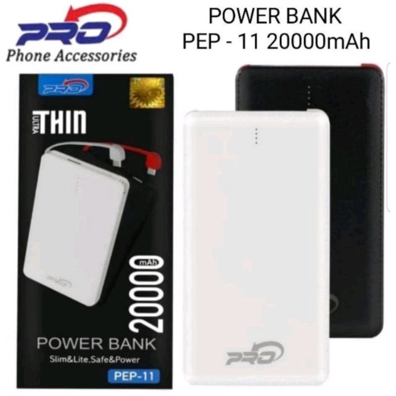 20000mAh Pro Charger Power Bank PB Powerbank Slim LED PEP-11 20000mAh