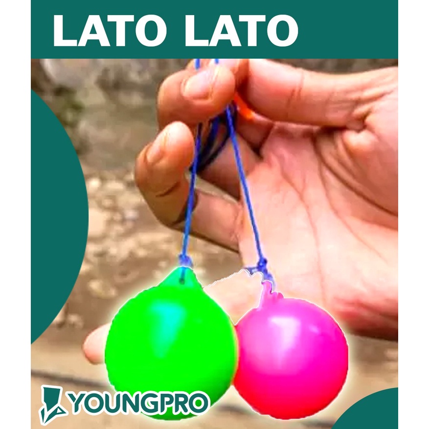 Mainan Viral Lato Lato GLOWING MENYALA BESAR TEKTEK ANAK TRADISIONAL TOYS 4cm