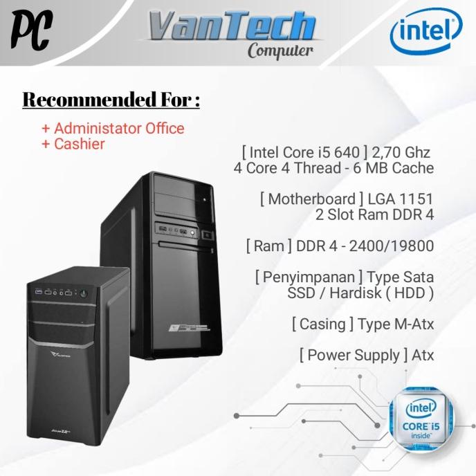 CPU Komputer PC Rakitan Core i5 6400 Admin dan Office