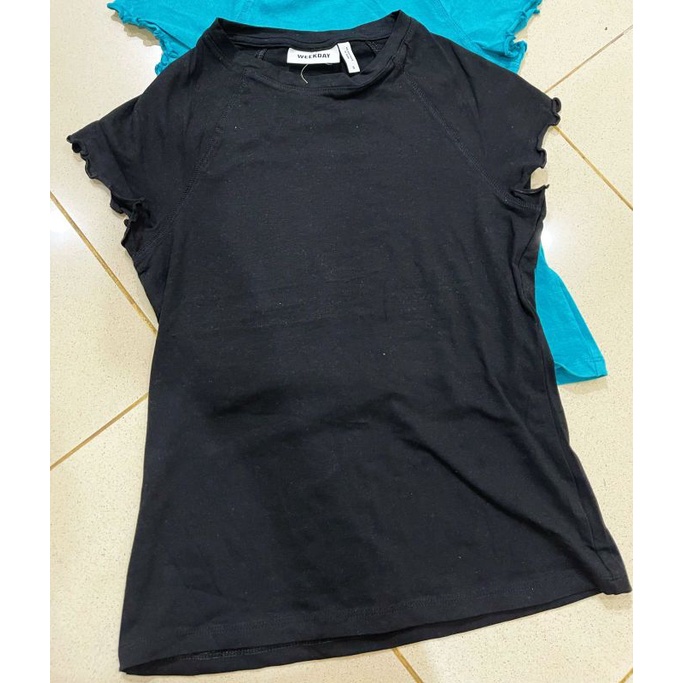 Weekday body fit basic t shirt Cotton