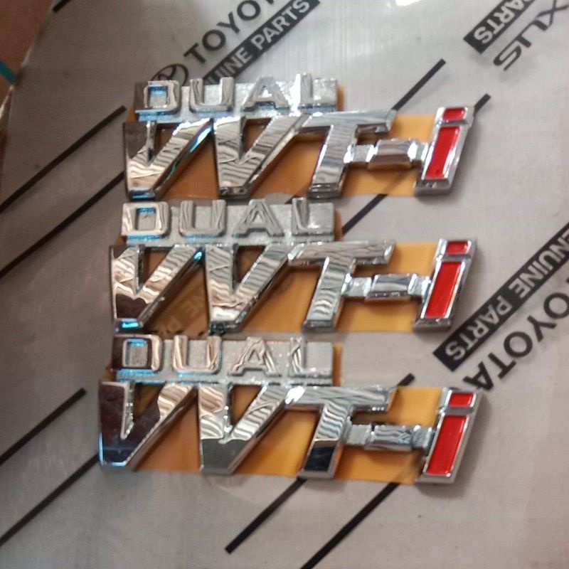 emblem logo tulisan merek dual VVT-i vvti kecil avanza xenia calya sigra ayla agya rush Terios