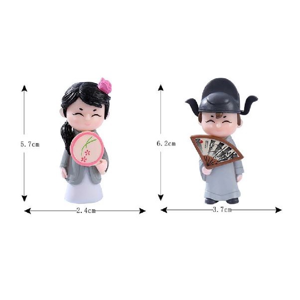 Miniature Lover Figures - Lovers Couple Figurines #39 (2pcs)