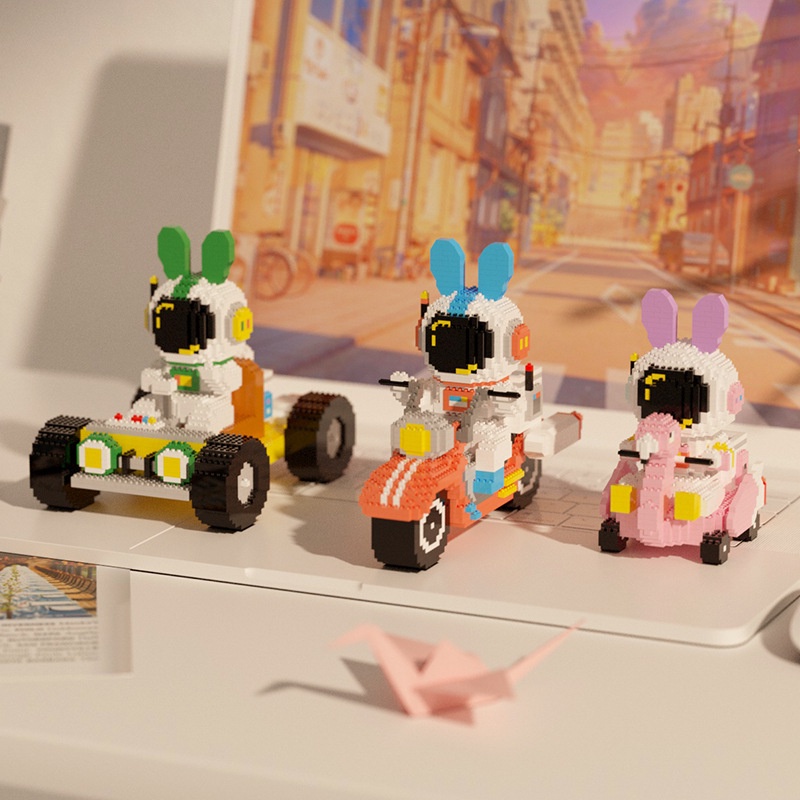 Mainan Balok Susun Sepeda Motor Travel Mainan Anak Mainan Edukasi DIY 3DPuzzle Nano Block