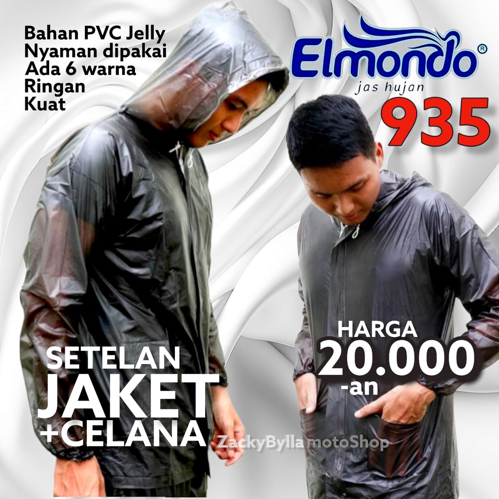 Jas Hujan ELMONDO Ceria EJC 935 Setelan Jaket Celana Karet Murah Meriah