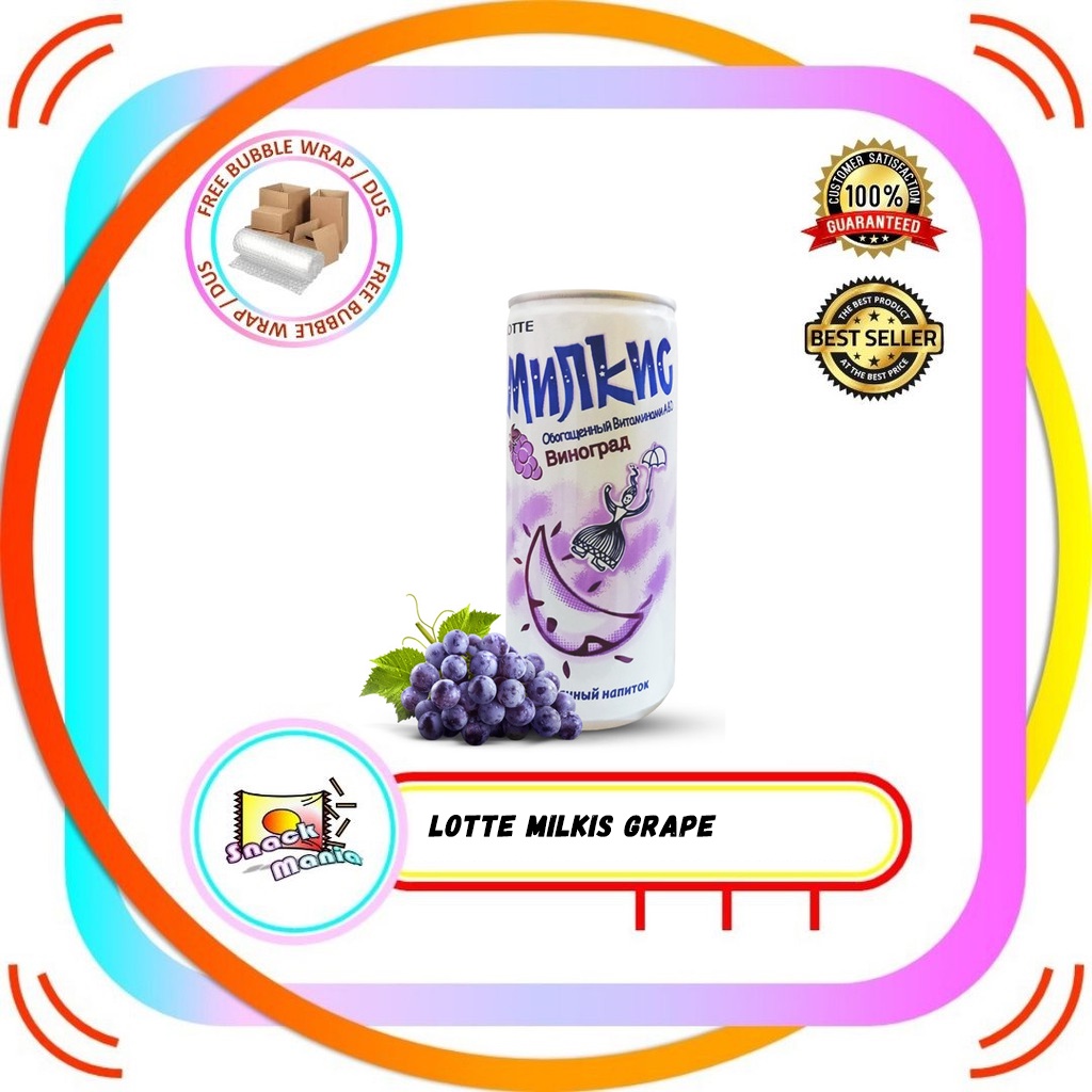 

Lotte Milkis Chilsung Grape 250 ml Susu Soda Anggur