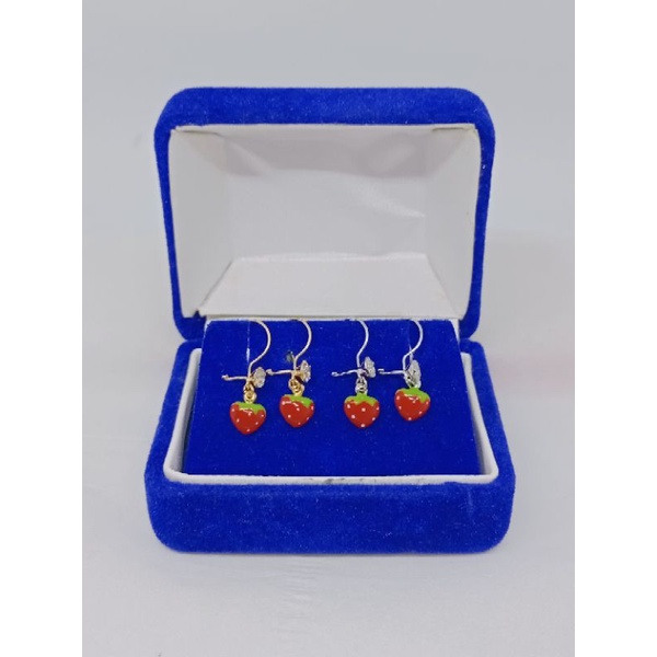 anting kait anak mt 1 karakter cat warna/perak asli silver 925 lapis emas/perhiasan anak fashion terbaru