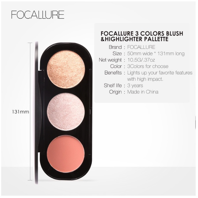 FOCALLURE Blush &amp; Highlighter Palette FA26 | Focallure