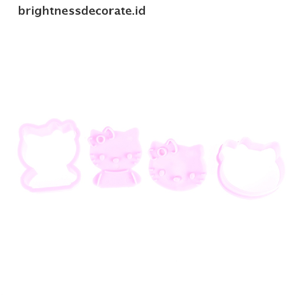 [Birth] Kt Bentuk Kucing DIY Sandwich Mold Cutter Little Kitty Cat Shape Sandwich Mold Bread Cake Mold Maker Alat Dessert Sarapan Dapur Rumah [ID]