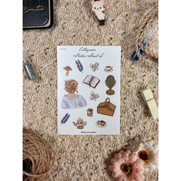 

Hibiscusmeadow - NEW Cottagecore Sticker Sheet #1