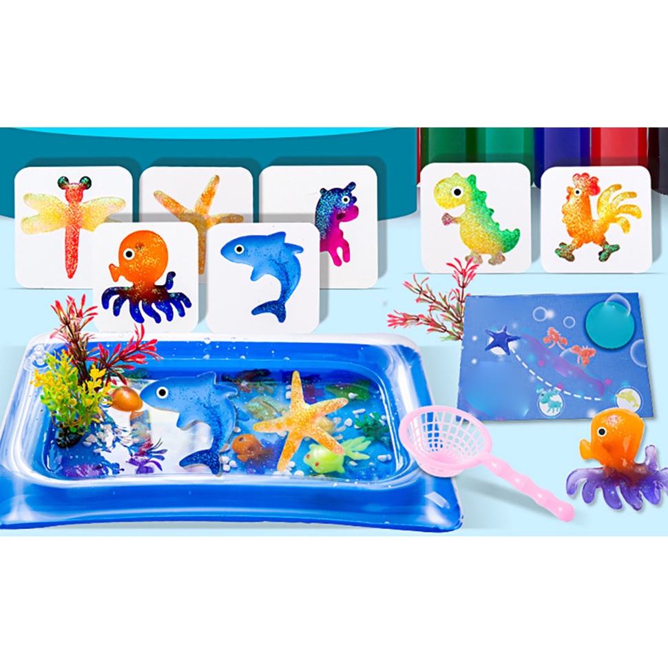 Mainan Edukasi Magical Waterscape DIY Kreatif Mainan Jelly Edukasi - Water Elf Beads for Animal Kit Party Favors Gifts