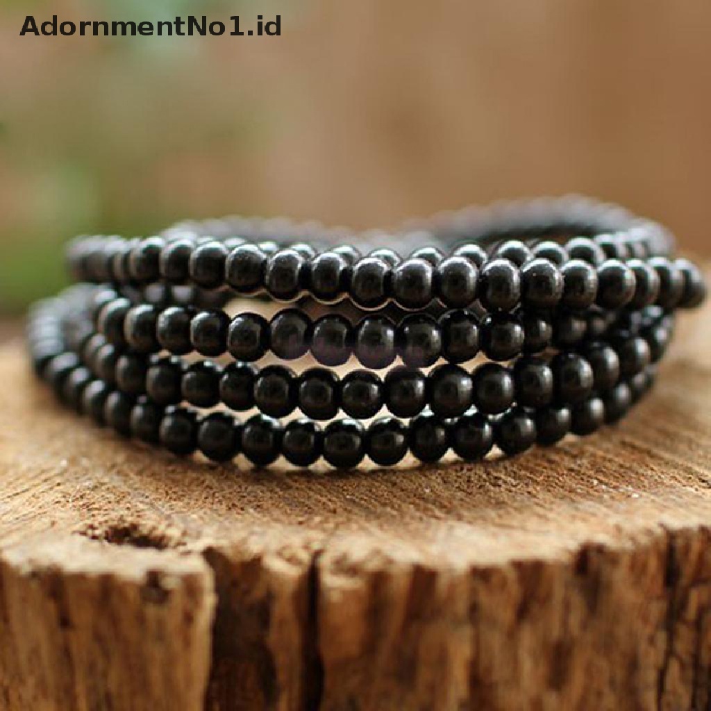 [AdornmentNo1] Sandal Buddha Tibet Hitam216Manik Tasbih Mala Gelang Kalung [ID]