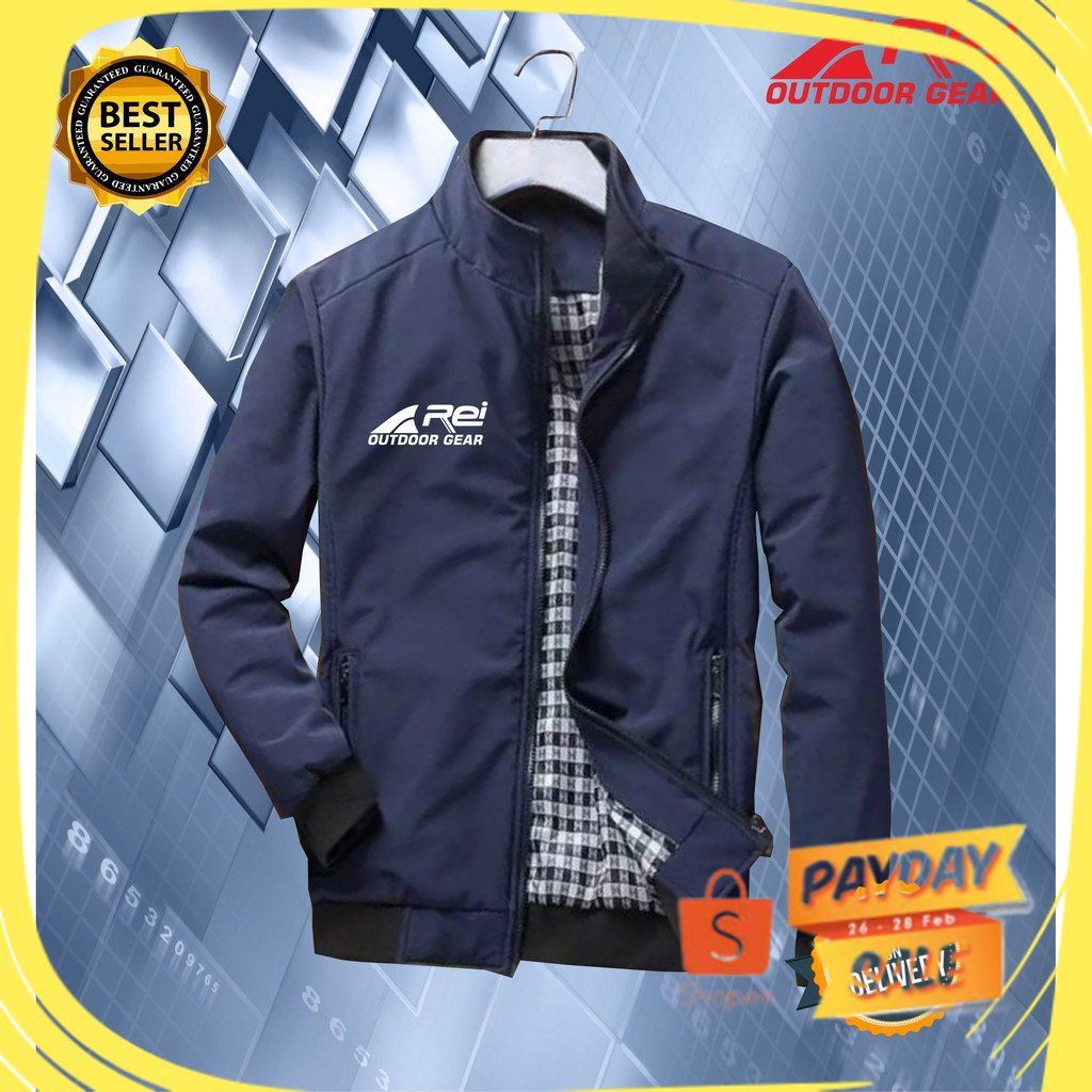Produk Terlaris Terbaru Terkini / Jaket Bomber Kasual Premium Parasut semi anti air PRIA WANITA REI 