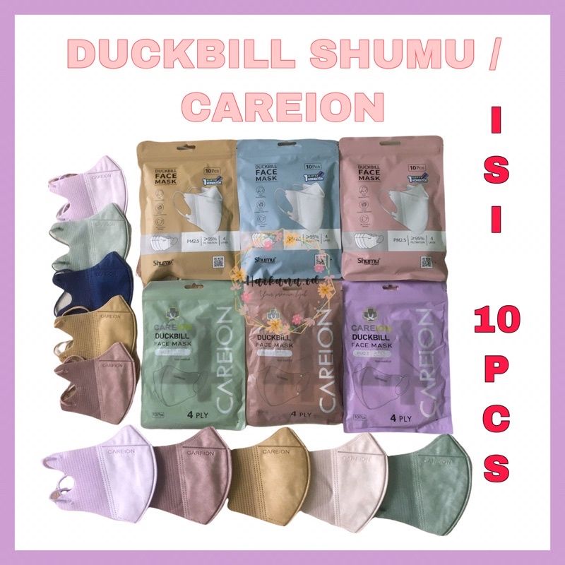MASKER DUCKBILL SHUMU/CAREION ISI 10pcs