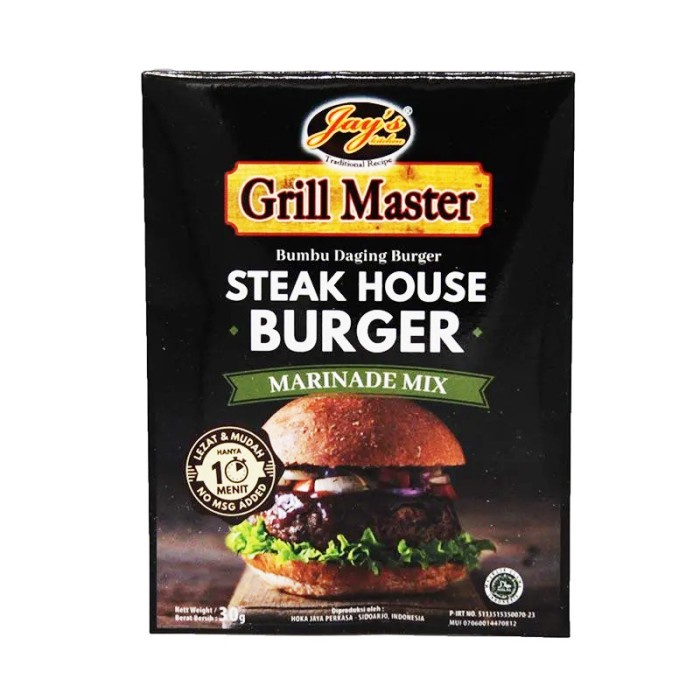 

Jay's Steak House Burger / Bumbu Daging Burger 30 Gr