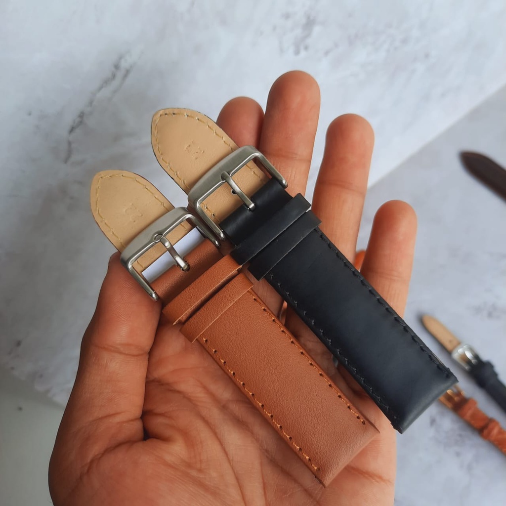 STRAP JAM TANGAN KULIT/ STRAP KULIT UKURAN 10MM-18MM TERSEDIA -MOTIF KULIT MOTIF POLOS