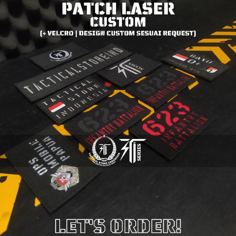 Patch Laser Tactical Custom Ukuran Panjang (Design Sesuai Request)