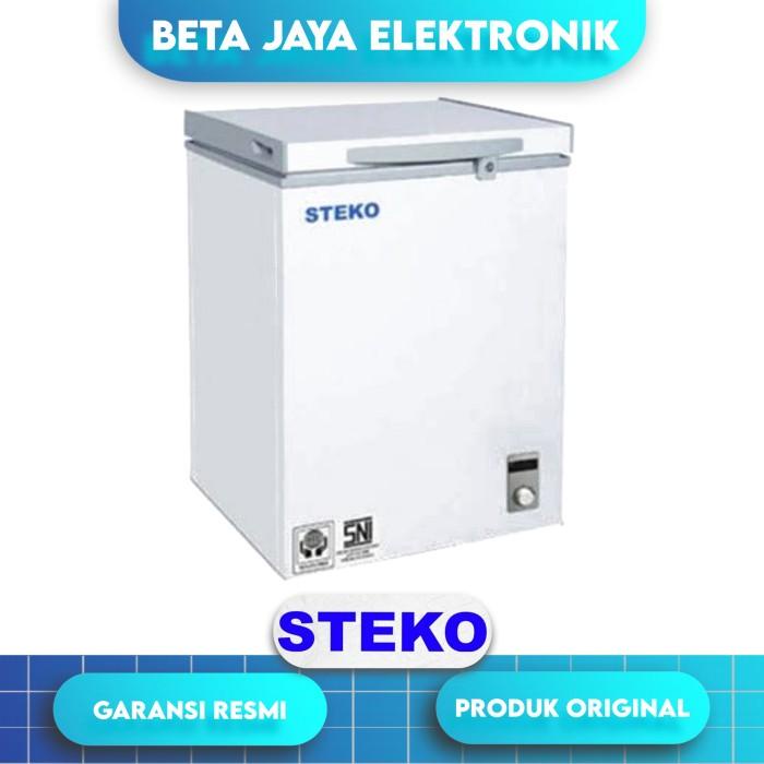 CHEST FREEZER BOX STEKO BF 110 LEMARI PEMBEKU 100 LITER BF110 135 WATT