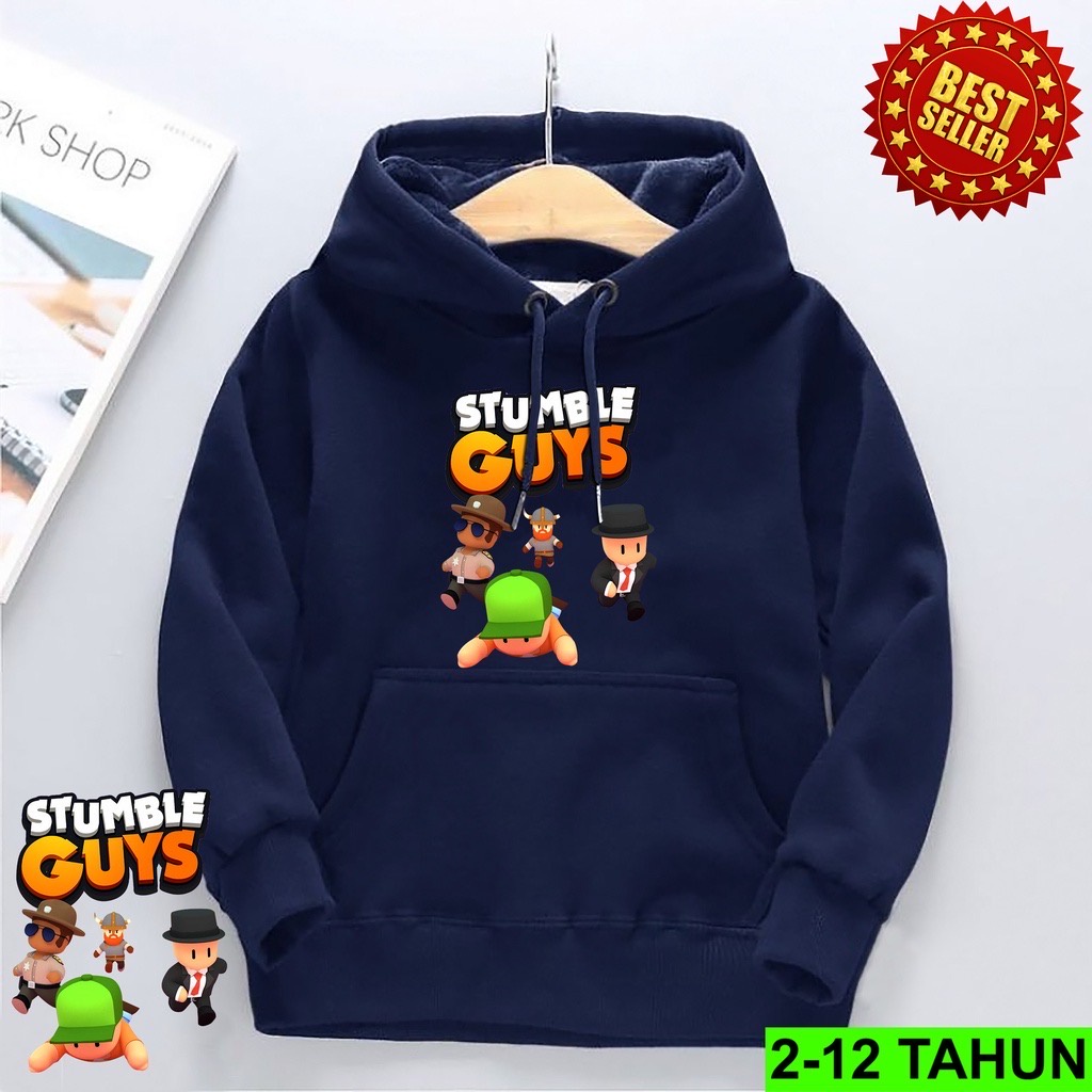 Jaket Hoodie Anak Viral STUMBLE GUSY RUN II Jumper Hoodie Anak STUMBLE GUSY RUN II Sweater Hoodie Kids Sz M - XL ( Laki Laki &amp; Peremepuan )