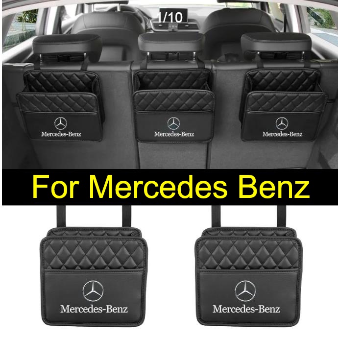 Untuk Mercedes Benz Organizer Mobil Multifungsi Tas Gantung Kursi Belakang Tengah Penyimpanan Untuk W203 W210 W211 W124 W202 W204 AMG E300L E300L S-Class C-Class c180 glk300