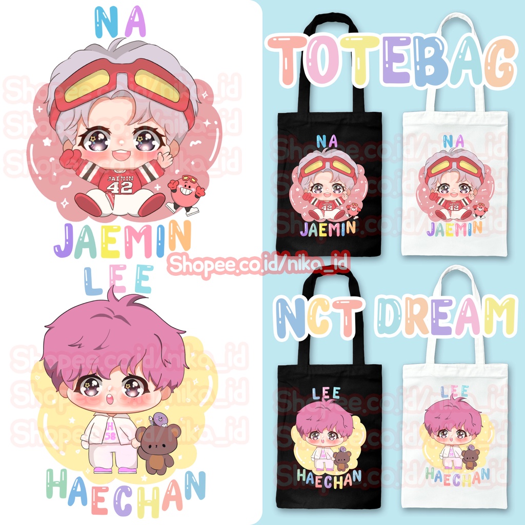 Totebag Nct Dream 127 NCT Candy Kpop Tote bag Resleting Lucu Korean Style Sanrio Chibi Tas Kanvas Ae