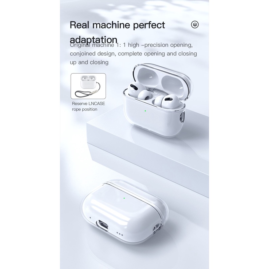 TOTU Casing Airpods Pro 2 Case Protector Bening Transparan TWS TPU