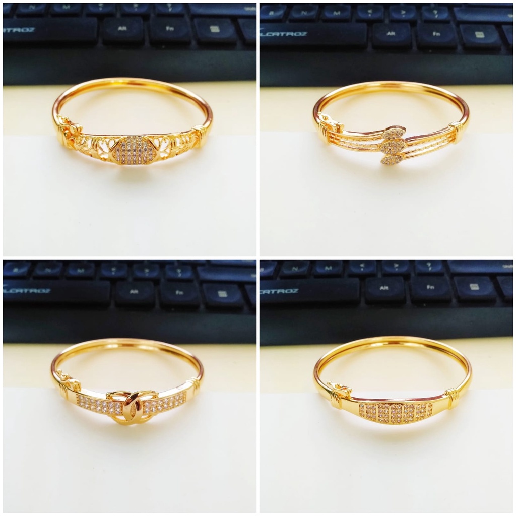 AV98 Grosir Gelang Bangle Gold Permata Gelang Kolong