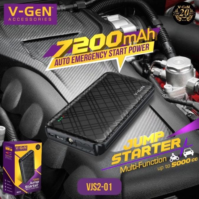 V-GEN Powerbank Jumper Jump Starter 7200mah CA-03 Motor Mobil Car Vgen