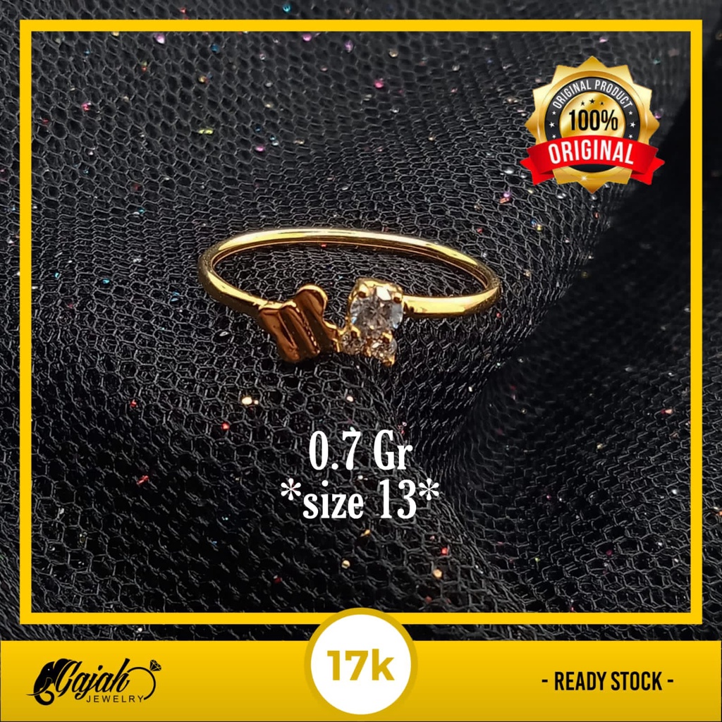 Cincin emas 17K - 0.7 gr kadar 750 - 4084