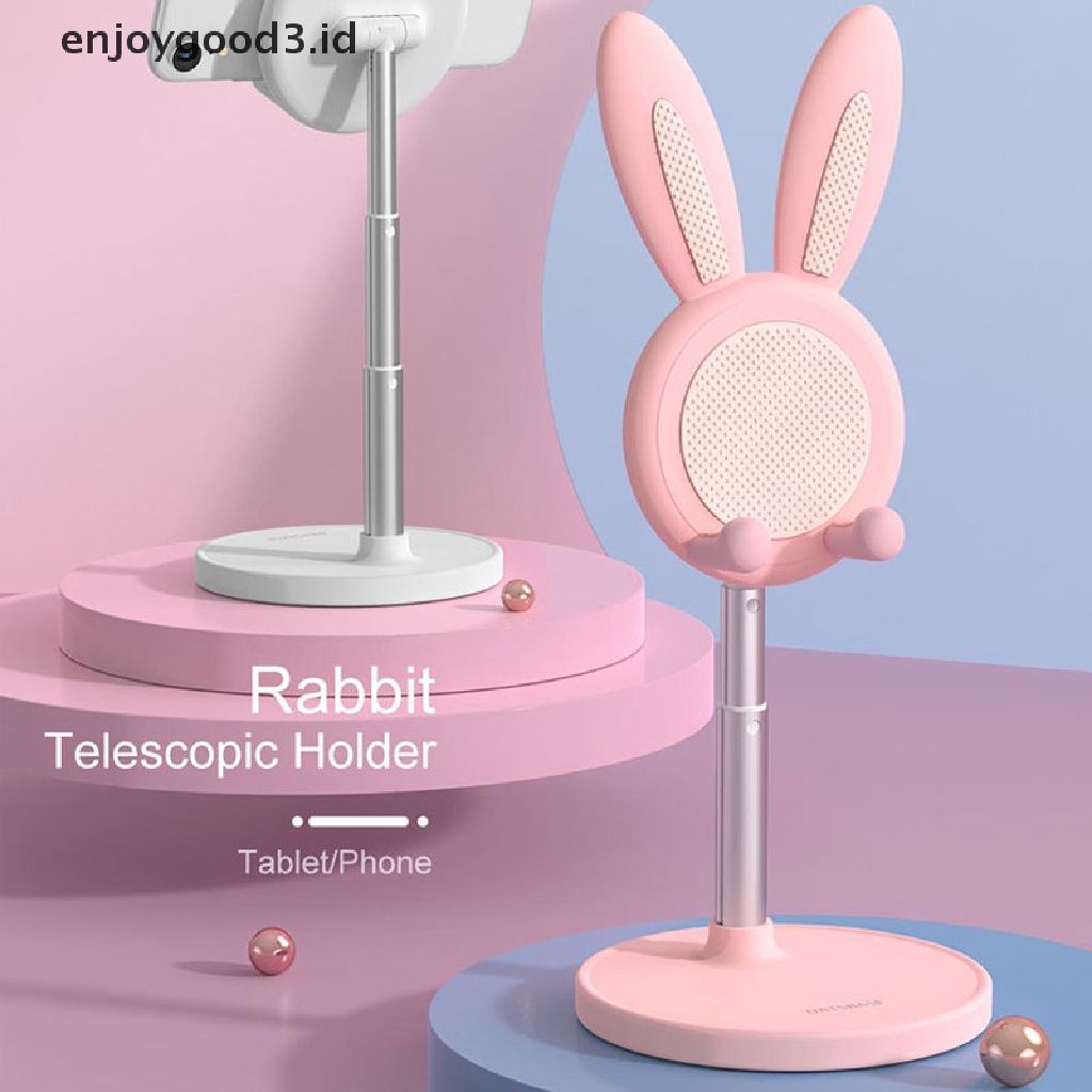 [Rready Stock] Rabbit Phone Accessories Phone Holder Stand Bahan Metal Tablet Laptop Stand (ID)